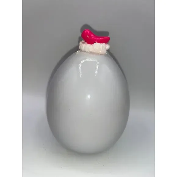 Vintage Ceramic Diorama Egg Pink Rhinestone Bunny Deb O. Original Designs OOAK - Picture 11 of 16